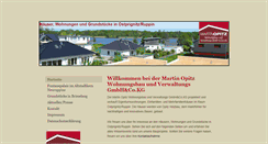 Desktop Screenshot of opitz-wohnungsbau.com