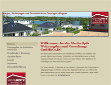 Tablet Screenshot of opitz-wohnungsbau.com